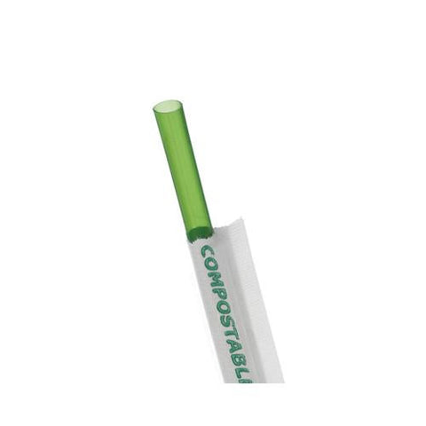 Eco-products 7.75 Inch Green Wrapped Straw - Case Of 9600