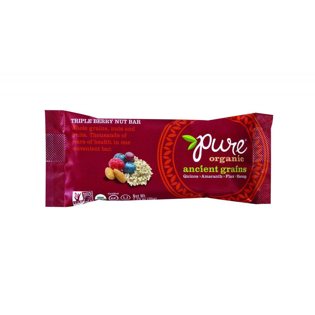 Pure Organic Ancient Grains Bar - Organic - Triple Berry Nut - 1.23 Oz Bars - Case Of 12