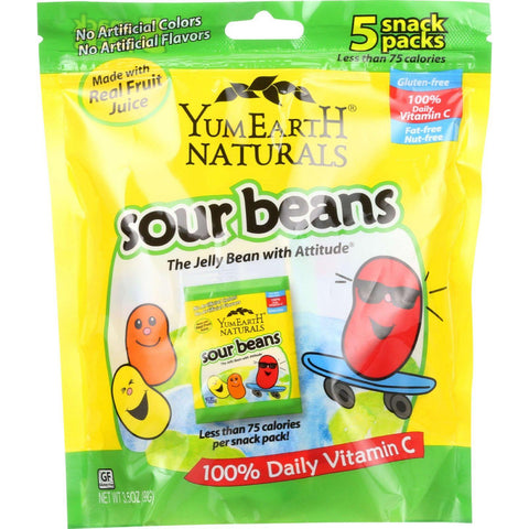 Yumearth Organics Jelly Beans - Sour - Natural - 5-.7 Oz - Case Of 12