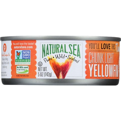 Natural Sea Tuna - Yellowfin - Chunck Light - No Salt Added - 5 Oz - Case Of 12