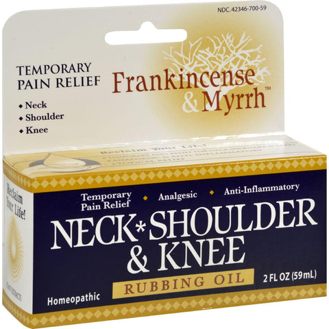 Frankincense And Myrrh Neck, Shoulder, And Knee Oil - 2 Fl Oz