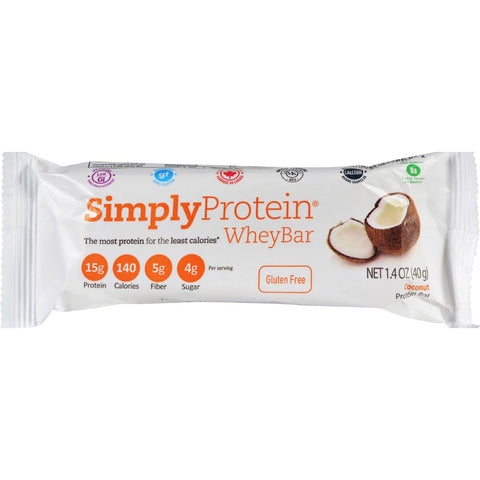 Simply Choices Whey Bars - Coconut - 40 Grm - Case Of 12