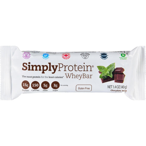 Simply Choices Whey Bars - Chocolate Mint - 40 Grm - Case Of 12