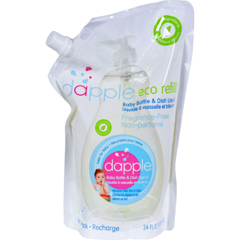 Dabble Baby Bottle And Dish Liquid - Refill Pack Fragrance Free - 34 Fl Oz