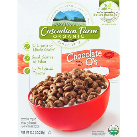 Cascadian Farm Cereal - Organic - Chocolate Os - 10.2 Oz - Case Of 10