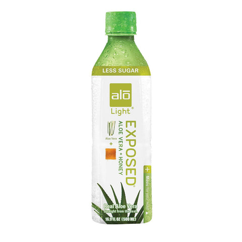 Alo Original Exposed Aloe Vera Juice Drink - Original And Honey - Case Of 12 - 16.9 Fl Oz.