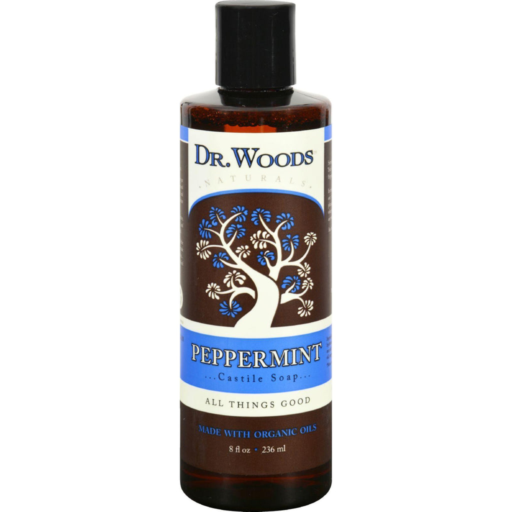 Dr. Woods Naturals Castile Liquid Soap - Peppermint - 8 Fl Oz