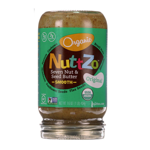 Nuttzo Spread - Organic - Seven Nut And Seed Butter - Creamy - Original  - 16 Oz - Case Of 6