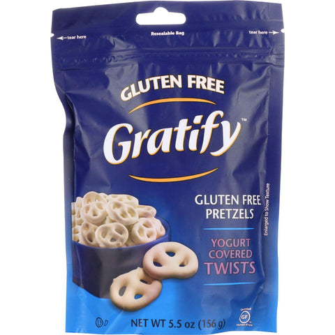 Gratify Pretzels - Twists - Yogurt Covered - Gluten Free - 5.5 Oz - Case Of 8