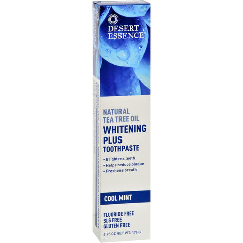 Desert Essence Toothpaste - Tea Tree Whitening Mint - 6.25 Oz
