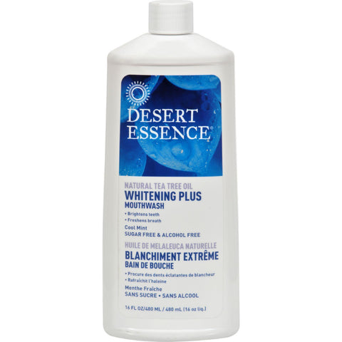 Desert Essence Mouthwash - Tea Tree Whitening Mint - 16 Fl Oz