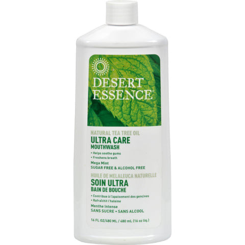 Desert Essence Mouthwash - Tea Tree U-care Mint - 16 Fl Oz