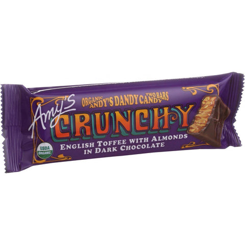 Amy's Organic Andy's Dandy Candy Bar - Crunchy - 1.5 Oz Bars - Case Of 12