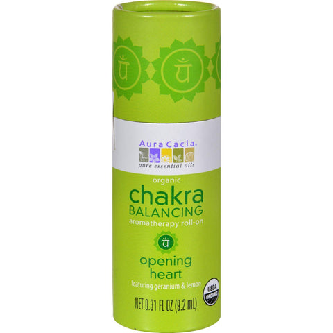 Aura Cacia Organic Chakra Balancing Aromatherapy Roll-on - Opening Heart - .31 Oz