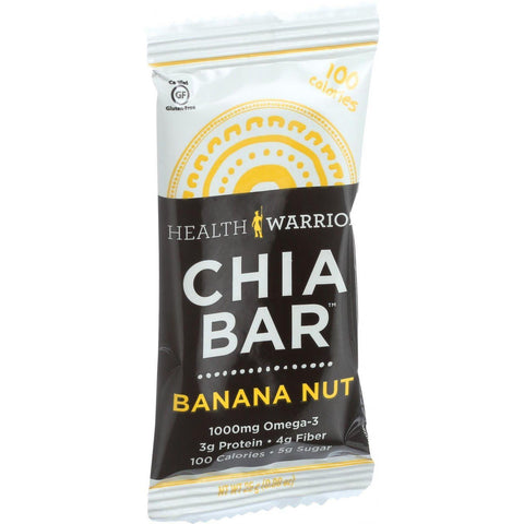 Health Warrior Chia Bar - Banana Nut - .88 Oz Bars - Case Of 15