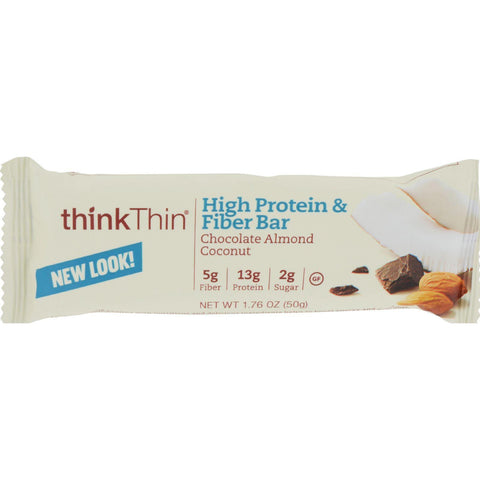 Think Products Bars - Thinkthin Chocolate Almond Coconut Protein Plus Fiber - 1.76 Oz - Case Of 10
