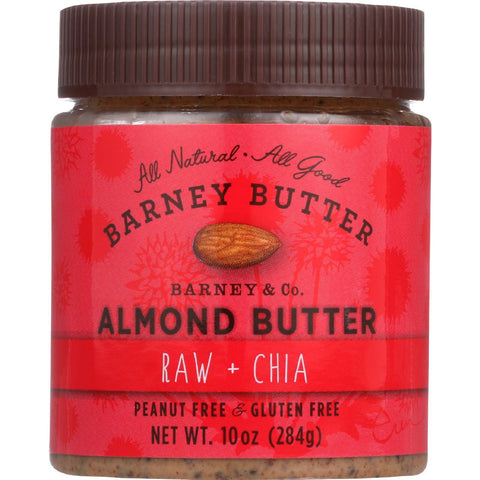 Barney Butter Almond Butter - Raw And Chia - 10 Oz - Case Of 6