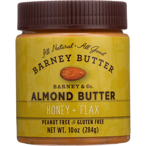 Barney Butter Almond Butter - Honey And Flax - 10 Oz - Case Of 6