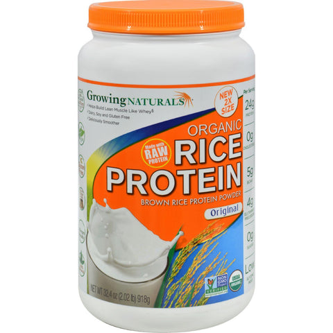 Growing Naturals Rice Protein Powder - Original Flavor - 32.4 Oz