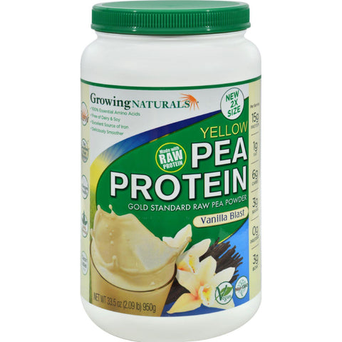Growing Naturals Pea Protein Powder - Vanilla Blast - 33.5 Oz