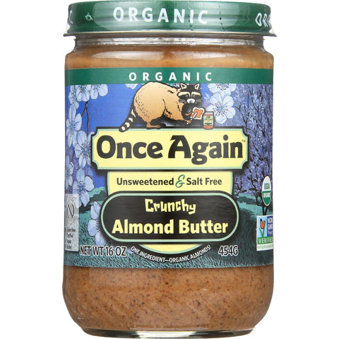Once Again Almond Butter - Organic - Crunchy - 16 Oz - Case Of 12