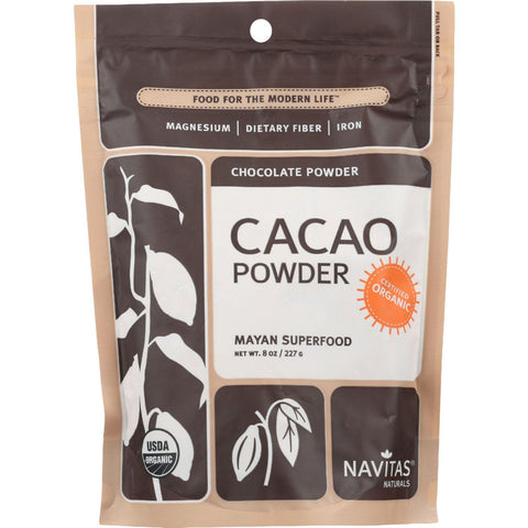 Navitas Naturals Cacao Powder - Organic - Raw - 8 Oz - Case Of 12