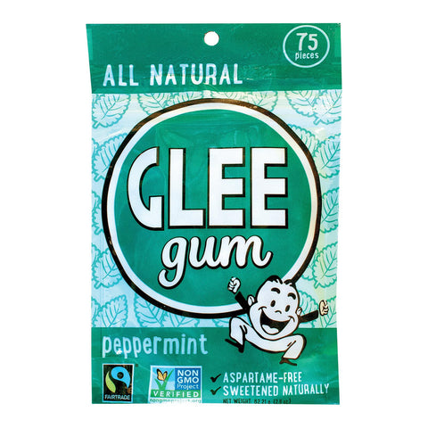Glee Gum Chewing Gum - Peppermint - 75 Count - Case Of 6