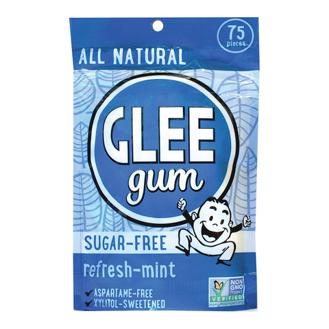 Glee Gum Chewing Gum - Refresh Mint - Sugar Free - 75 Count - Case Of 6
