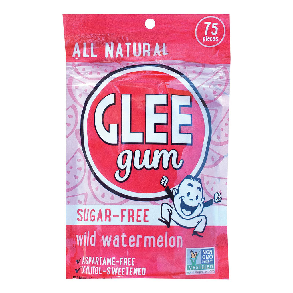 Glee Gum Chewing Gum - Wild Watermelon - Sugar Free - 75 Count - Case Of 6