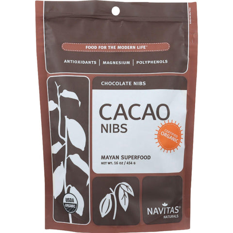 Navitas Naturals Cacao Nibs - Organic - Raw - 16 Oz - Case Of 6
