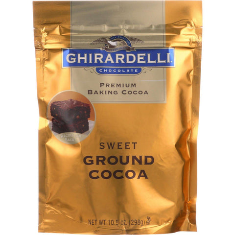 Ghirardelli Baking Cocoa - Premium - Sweet Ground - 10.5 Oz - Case Of 6