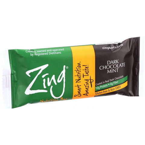 Zing Bars Nutrition Bar - Dark Chocolate Sunflower Mint - Nut Free - 1.76 Oz Bars - Case Of 12