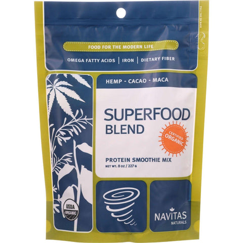 Navitas Naturals Smoothie Blend - Organic - Superfood Blend - Protein - 8 Oz - Case Of 6