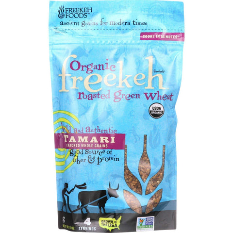 Freekeh Foods Roasted Green Wheat - Organic - Freekeh - Ancient Grain - Tamari - 8 Oz - Case Of 6