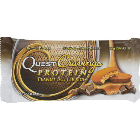 Quest Cravings Bars - Peanut Butter Cup - 1.76 Oz - Case Of 12