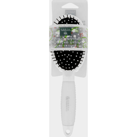 Earth Therapeutics Grooming Brush - Silicon - White - 1 Count