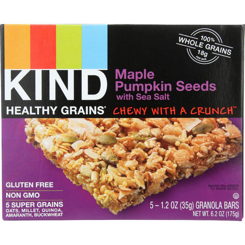 Kind Bar - Granola - Healthy Grains - Maple Pumpkin Seeds With Sea Salt - 5-1.2 Oz - Case Of 8