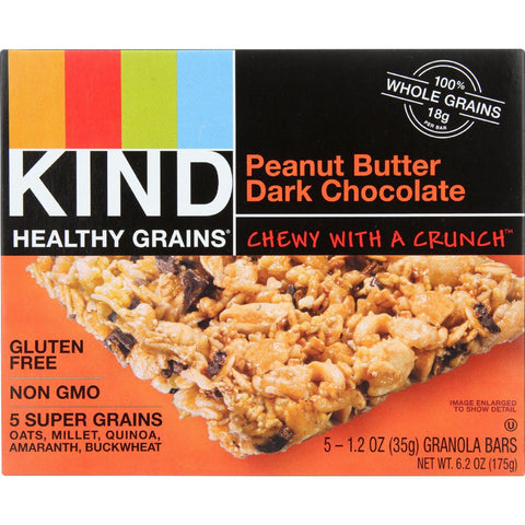 Kind Bar - Granola - Healthy Grains - Peanut Butter And Chocolate - 5-1.2 Oz - Case Of 8