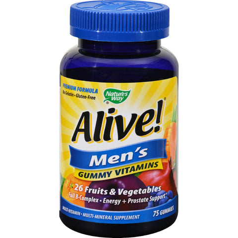Nature's Way Alive - Men's Energy Gummy Multi-vitamins - 75 Chewables