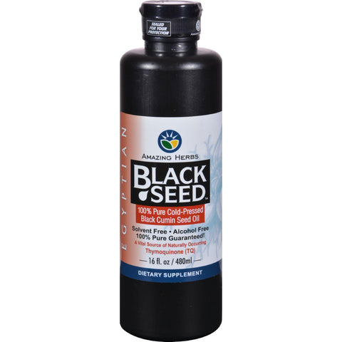 Amazing Herbs Black Seed Oil - Cold Pressd - Egyptian - 16 Fl Oz