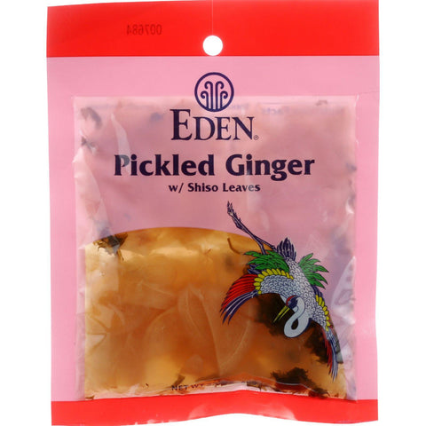 Eden Foods Pickled Ginger - With Shiso Leaves - 2.1 Oz - Case Of 12