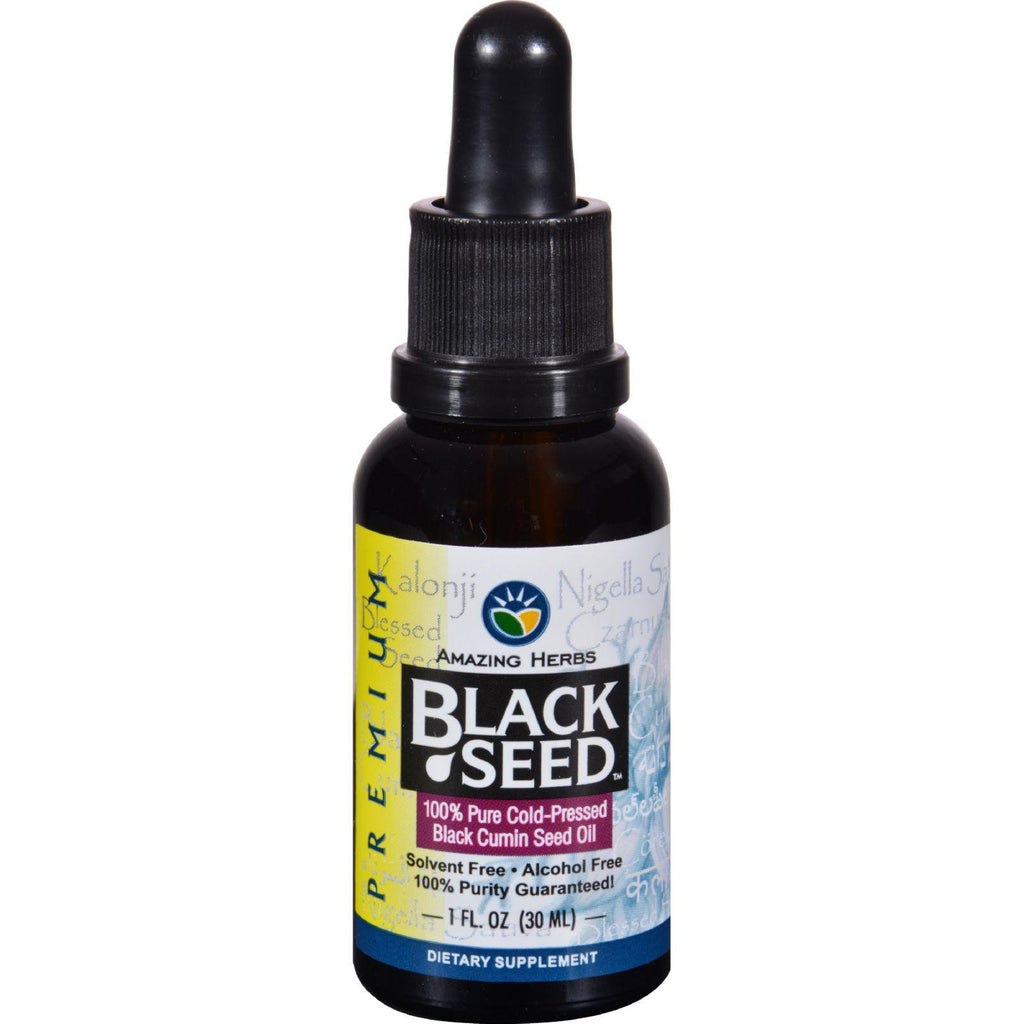 Amazing Herbs Black Seed Oil - Cold Pressed - Premium - 1 Fl Oz