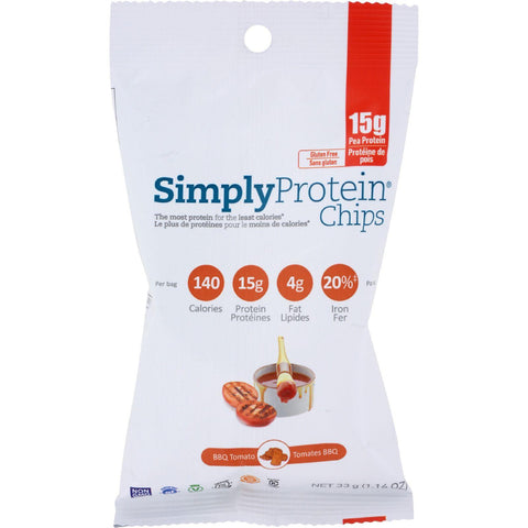 Simply Choices Protein Chips - Bbq - 33 Grm - Case Of 12