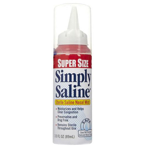 Simply Saline Nasal Mist - Adult Super Size - 3 Oz