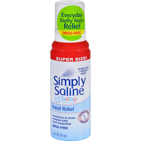 Simply Saline Nasal Relief - Baby Super Size - 3 Oz