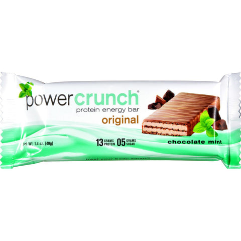 Power Crunch Protein Bars - Chocolate Mint Original - 40 Grm - Case Of 12