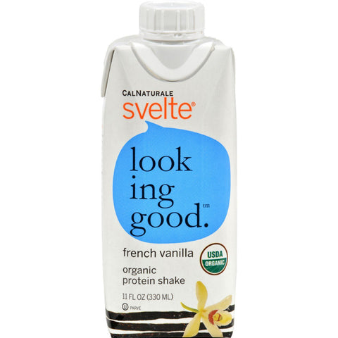 Svelte Protein Shake - Organic French Vanilla - 11 Oz - Case Of 8