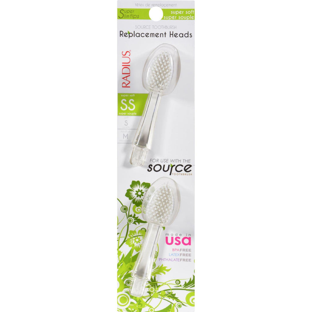 Radius Toothbrush Replacement Heads - Source Super Soft - 6 Ct