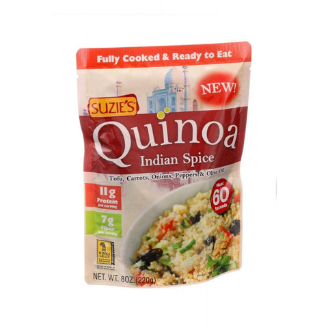 Suzie's Quinoa - Ready To Eat - Indian Spice - 8 Oz - Case Of 6