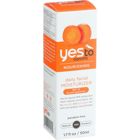 Yes To Carrots Moisturizer - Daily Facial - Nourishing - Spf 15 - 1.7 Oz